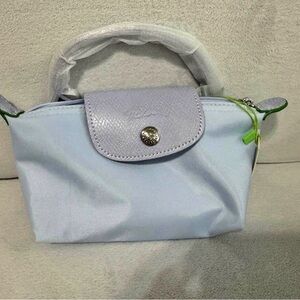 BNWT Authentic Longchamp Xs Light Blue cross body bag wit matching strap